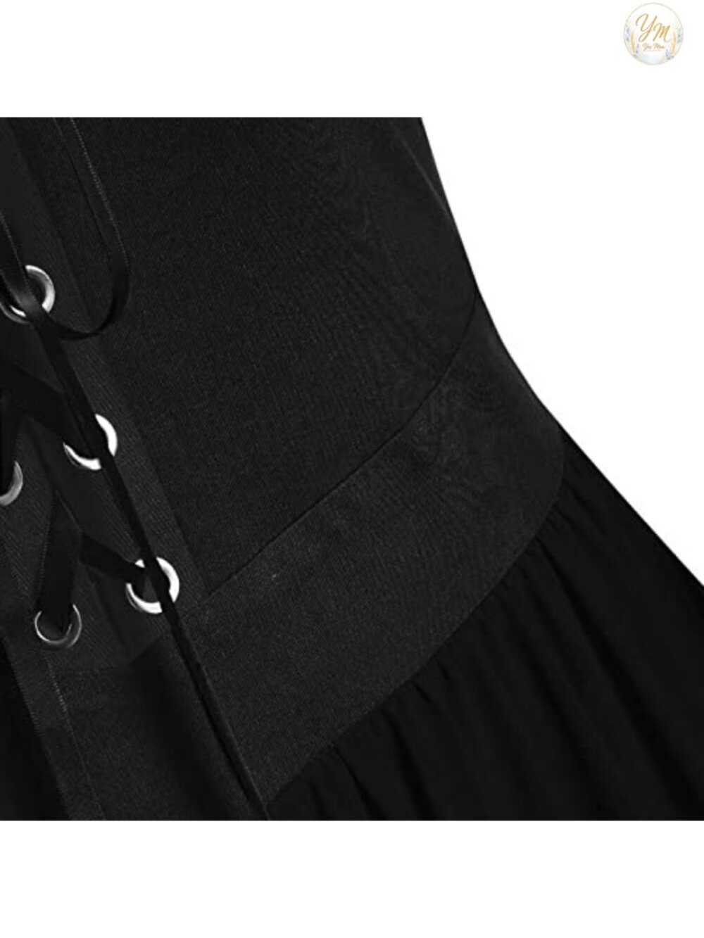 Women Renaissance Gothic Lace Trumpet Sleeve Maxi Dress Costume - Picture 4 of 5